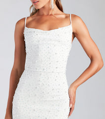 Catalina Rhinestone And Pearl Formal Mini Dress