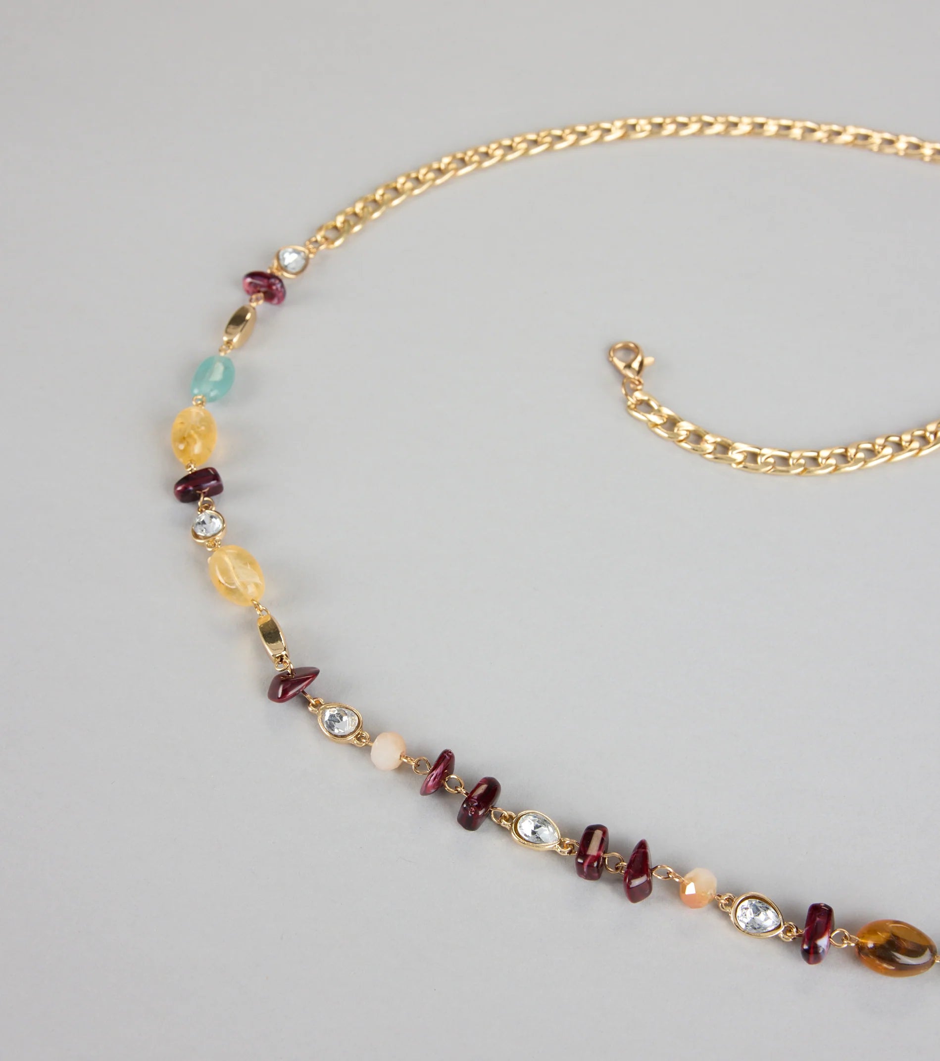 New Obsession Beaded Stone Chain Belt