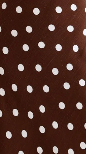 Rayne Maxi Dress - Brown/White Polka
