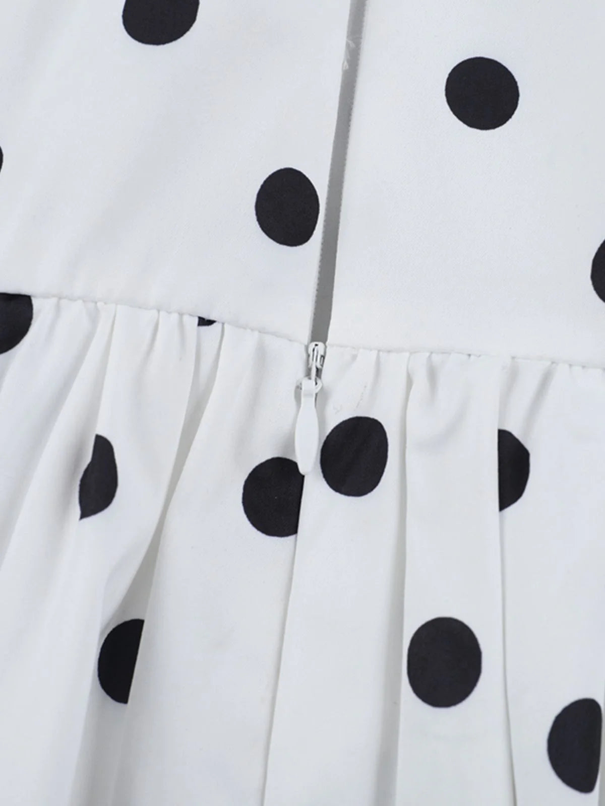 White 1960s Polka Dots Halter Tutu Dress
